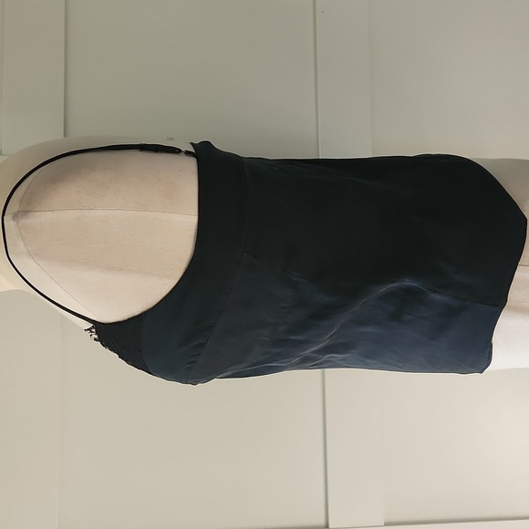 Diane Von Furstenberg Black Silk Lace Cami Top Size 8 Euc - Picture 2 of 7